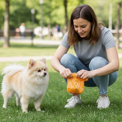Sac à crotte​ pour chien parfum orange biodégradable