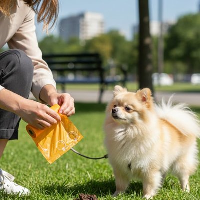 Sac à crotte​ pour chien parfum orange écologique