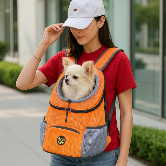 sac-a-dos-chien-orange-porte-toutou-excudog