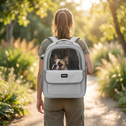 sac a dos portage chien moorpe gris bulldog