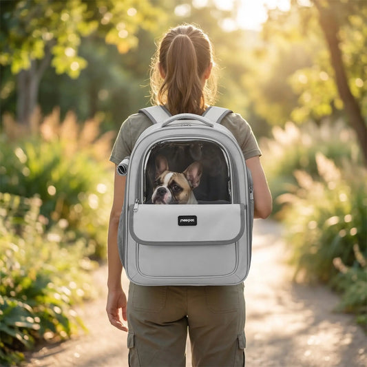 sac a dos portage chien moorpe gris bulldog