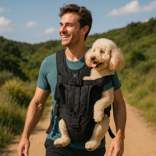 sac-a-dos-pour-chien-noir-randonneur-caniche-treckdog