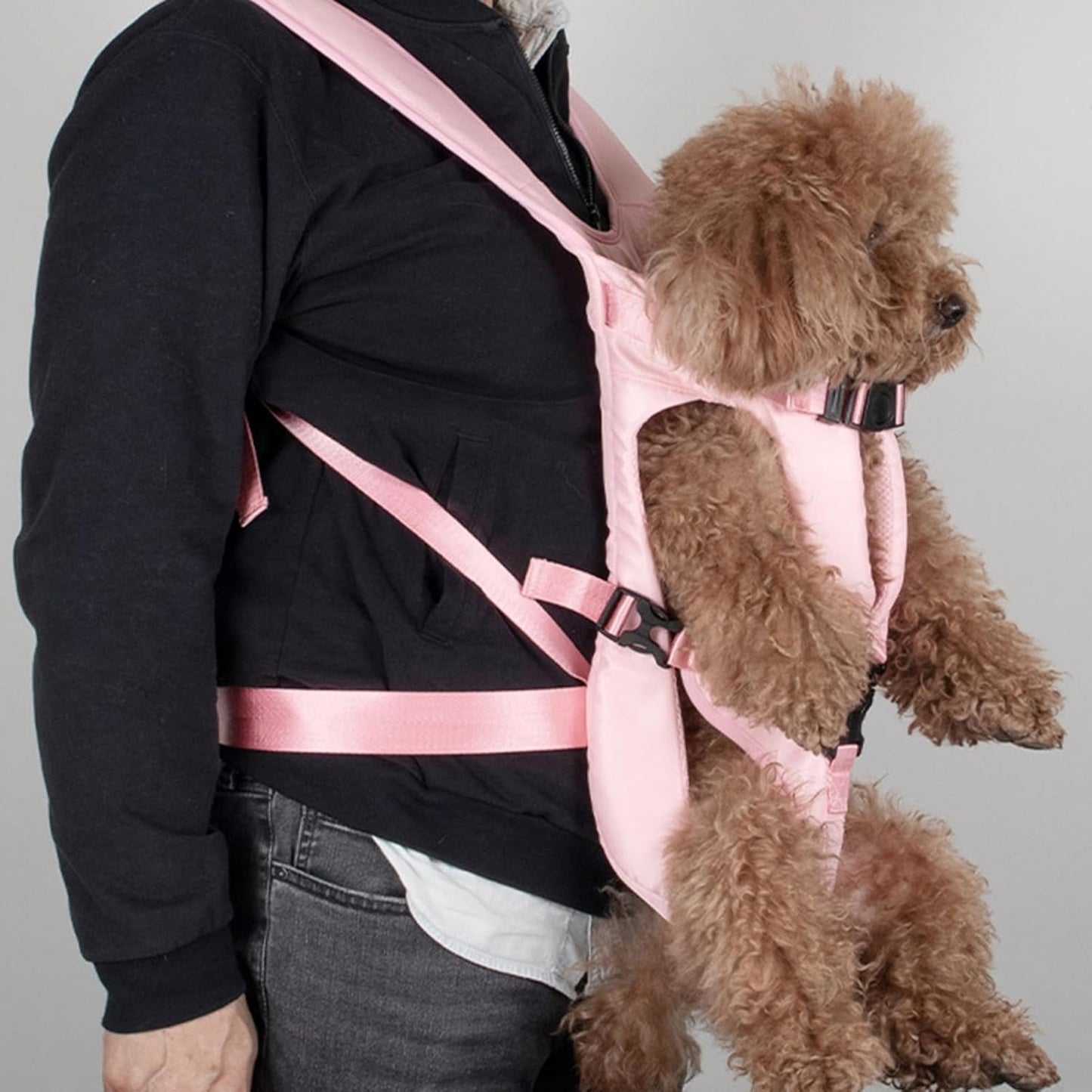 sac-a-dos-pour-chien-rose-position-ventre-stabilite-chien-treckdog