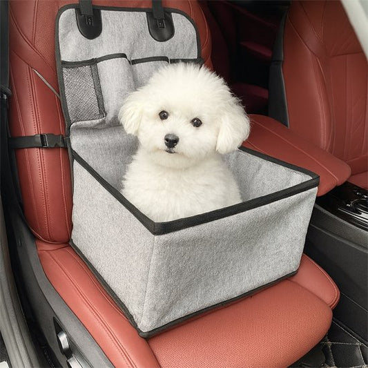 Siege auto chien​ PawCuddle bichon en voyage