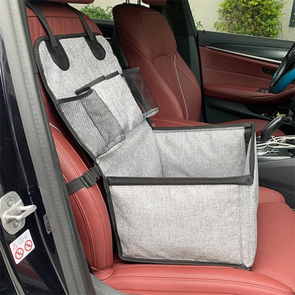Siege auto chien​ PawCuddle gris sangle ajustable 
