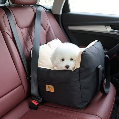 Siege auto pour chien PawHaven noir rembourré
