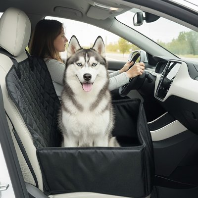 Siege auto pour chien Pawloft résistant husky en voiture